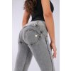 WR.UP® denim nohavice sivé so žltým šitím, mid waist pás RE(MOVE) WRUP1MC002ORG, J3Y (Veľkosť XL)