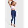 WR.UP® denim nohavice tmavo modré so žltým šitím, vysoký pás RE(MOVE) WRUP1HC002ORG, J0Y