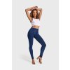 WR.UP® denim nohavice tmavo modré so žltým šitím, vysoký pás RE(MOVE) WRUP1HC002ORG, J0Y
