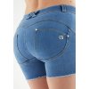 WR.UP® SNUG kraťasy denim sv. modré so žltým šitím, regular pás RE(MOVE), WRUPSNUG9RC016, J79Y (Veľkosť M)