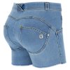 WR.UP® SNUG kraťasy denim sv. modré so žltým šitím, regular pás RE(MOVE), WRUPSNUG9RC016, J79Y (Veľkosť M)
