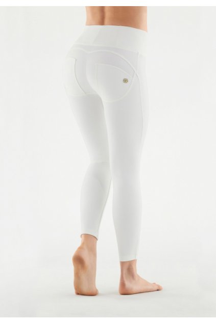 WR.UP® 7/8  Pantaloni din piele artificială cu talie înaltă de culoare albă RE(MOVE) WRUP4HC006PREC, W