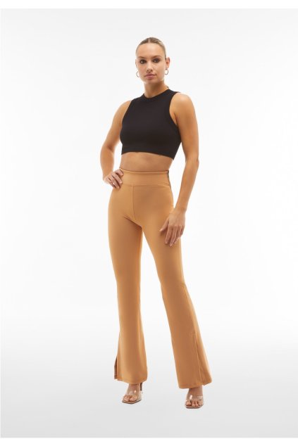 WR.UP® Pantaloni evazați cu talie înaltă din piele ecologică, culoare maro deschis, RE(MOVE) WRUP11SHS435, M44