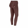 WR.UP® 7/8 Pantaloni maro din piele artificială cu talie înaltă WRUP4HC006PREC, M29