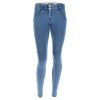 WR.UP® 7/8 Blugi albastru deschis cu cusături galbene super skinny RE(MOVE) WRUP4RC002ORG, J4Y