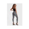 WR.UP® Pantaloni din bumbac gri închis, talie înaltă RE(MOVE), WRUP1HC001ORG, G14