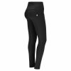 WR.UP® Pantaloni negri din bumbac cu talie înaltă și nasturi WRUP1BHC001ORG, N