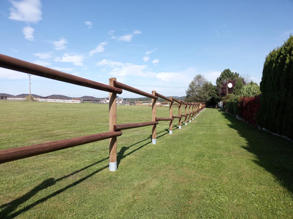 Půlkuláčová ohrada, 2 řady ráhen