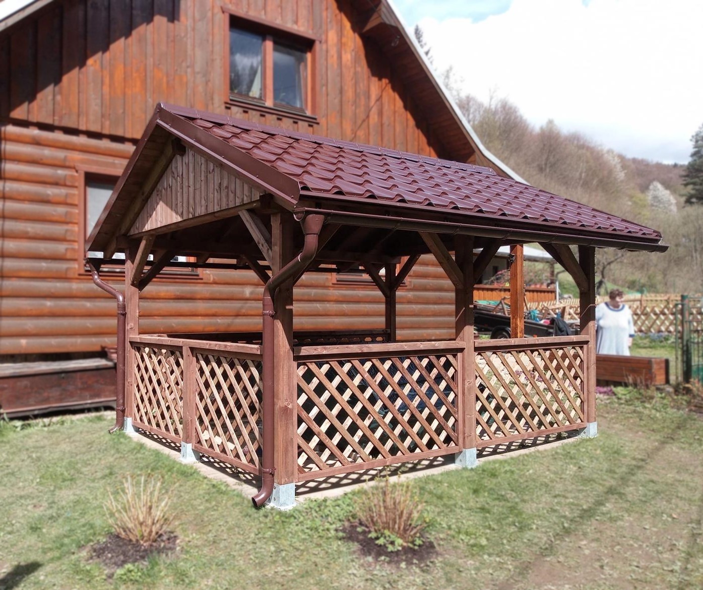 Pergola u rodinného domu