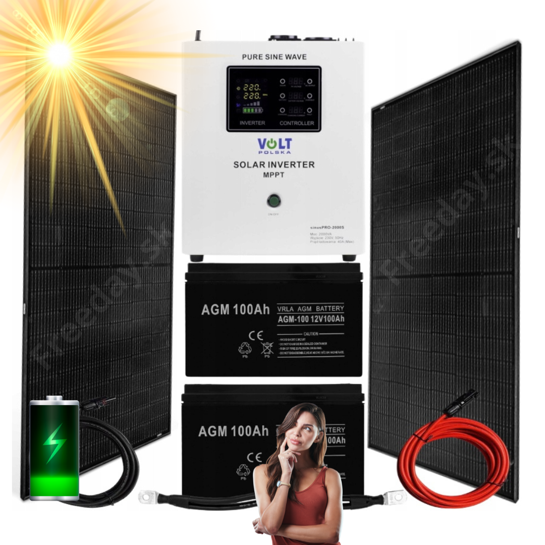 2x-fotovoltaika-sada-2000w-sinus-2x-agm-akumulator-100ah-konvertor-230v-12v-mppt-ups-solarny-panel