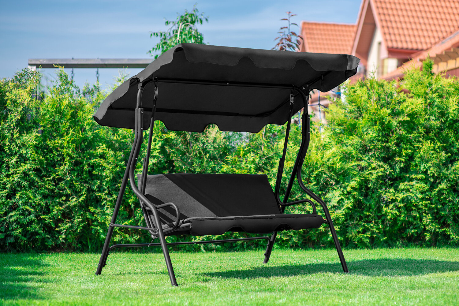 zahradna-hojdacka-3-miestna-cierna-gardenrelax-180cm-novinka