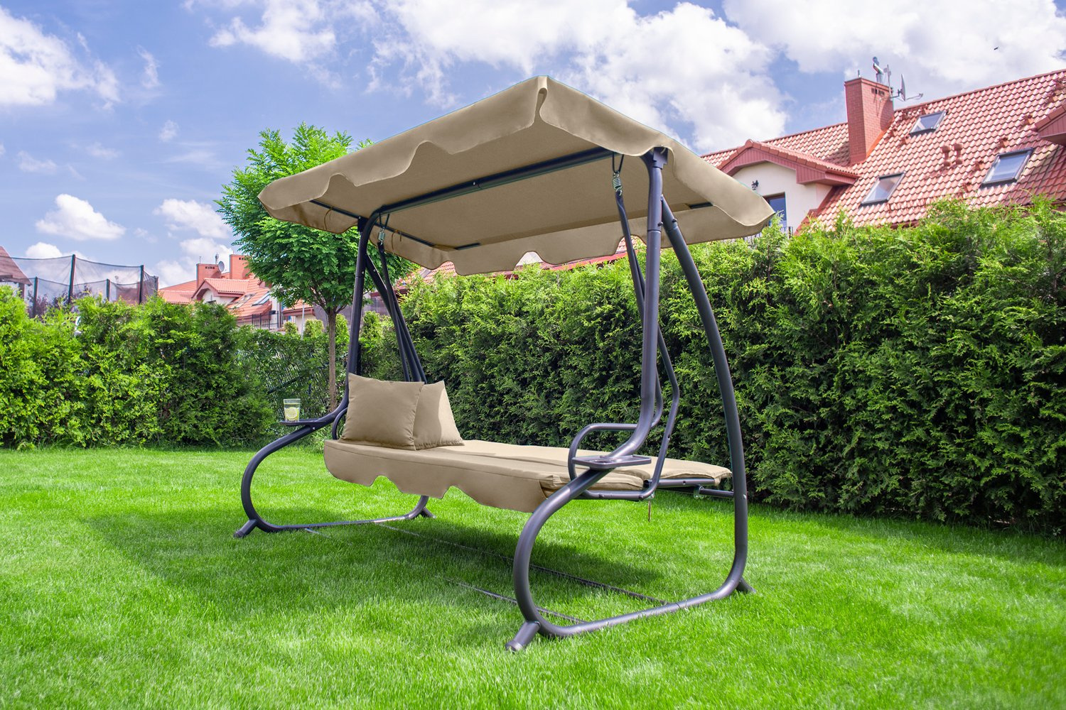 zahradna-hojdacka-gardenexcelent-bezova-230cm-rozkladana-s-drziakom-napojov-na-lezanie