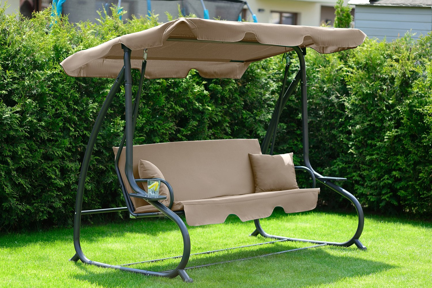 zahradna-hojdacka-gardenexcelent-bezova-230cm-rozkladana-s-drziakom-napojov-novinka