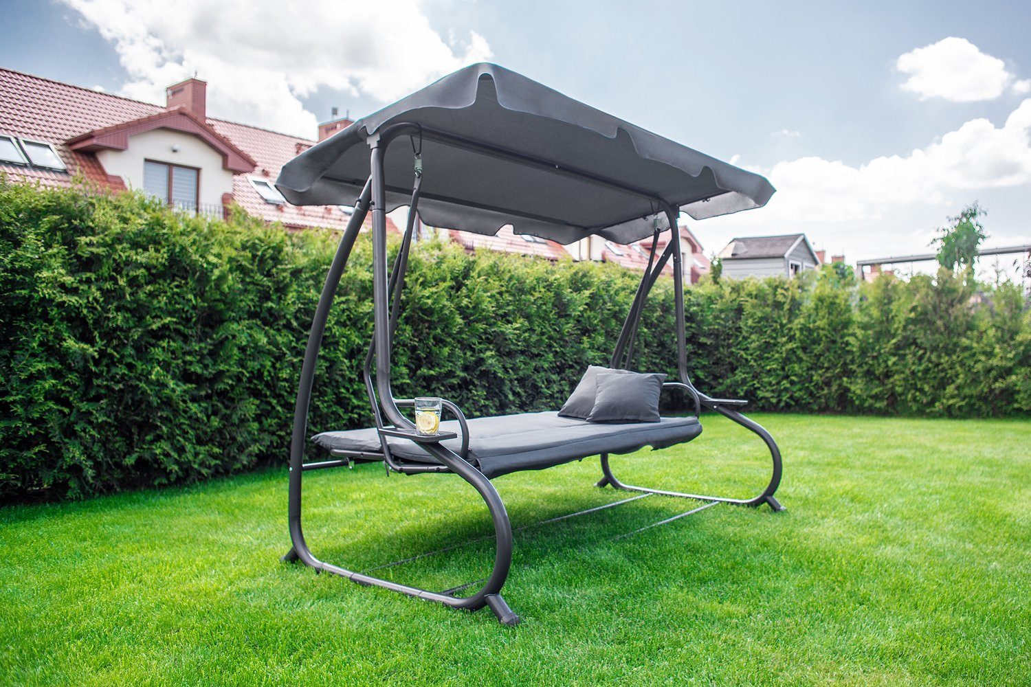 zahradna-hojdacka-gardenexcelent-siva-230cm-rozkladana-s-drziakom-napojov-top