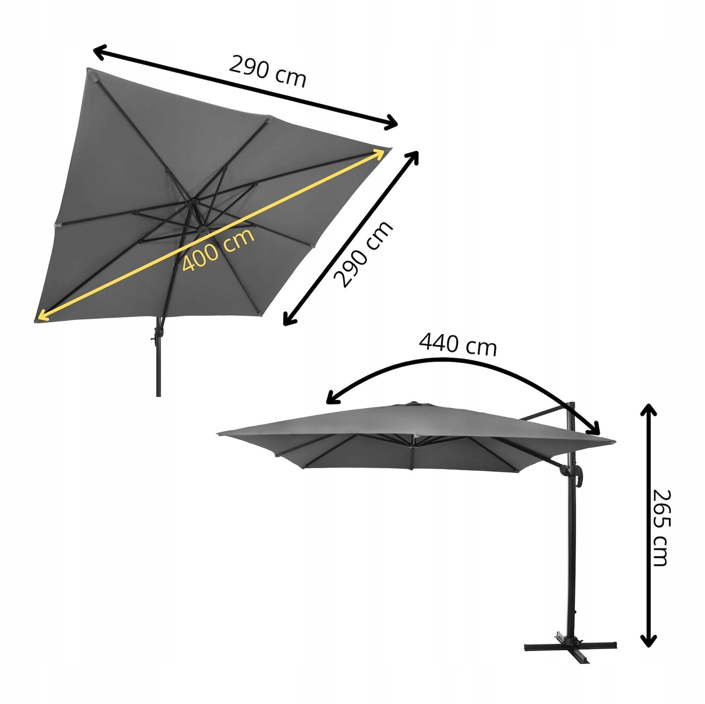 velky-zahradny-slnecnik-440cm-sivy-obal-rozmer