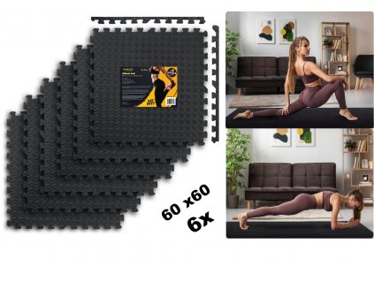6x fitness penova podlozka puzzle 60x60 termo protismykova neo sport sada
