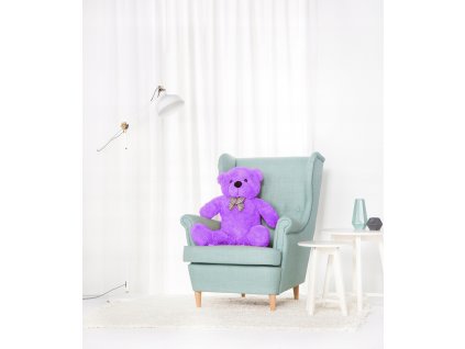 plysovy medved timitoy fialovy 90cm classic valentin