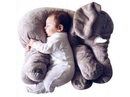 velky plysovy slon timitoy biely 70cm