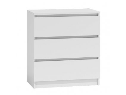 komoda malvis 3 sufliky 70cm biela
