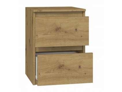 komoda micro 2 sufliky 30x40x30cm nocny stolik dub artisan