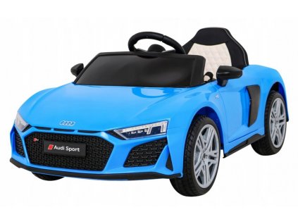 elektricke auticko audi r8 modre 2x35w 1 miestny dialkove ovladanie bezpecnostne pasy audio led