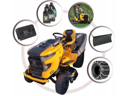 traktorova kosacka cub cadet xt1 or95 6 2kw s pluhom a retazami zimny set