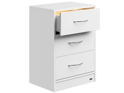 nocny stolik s podsvietenim led niwon 3 sufliky 54x39x28cm biely