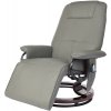 masazne kreslo fit sive s vyhrievanim a integrovanou opierkou noh otocne polohovatelne 1
