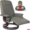masazne kreslo fit sive s vyhrievanim a integrovanou opierkou noh otocne polohovatelne 11