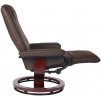 masazne kreslo fit hnede s vyhrievanim a integrovanou opierkou noh otocne polohovatelne 4