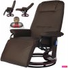 masazne kreslo fit hnede s vyhrievanim a integrovanou opierkou noh otocne polohovatelne 111