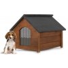 Drevena zateplena buda pre psa impregnovaná orech rozmer L