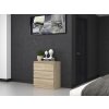 komoda malvis 3 sufliky 70x75x40cm dub sonoma