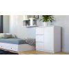 velka komoda cand 80x75x40cm 3 sufliky 1 dvierka biela