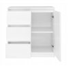 velka komoda cand 80x75x40cm 3 sufliky 1 dvierka biela new