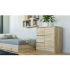 velka komoda cand 80x75x40cm 3 sufliky 1 dvierka dub sonoma