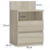 komoda alias 2 sufliky 40x59x32cm nocny stolik dub sonoma rozmery