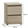 komoda micro 2 sufliky 30x40x30cm nocny stolik dub sonoma rozmer