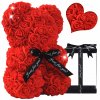 cerveny medved valentin timitoy 25cm z umelych ruzi top