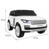 elektricke auticko range rover hse 4x4 2 miestny cierny dialkove ovladanie 5 bodove bezpecnostne pasy audio led top