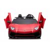 elektricke auticko lamborghini aventador sv 2x200w 2 miestny cervene dialkove ovladanie 5 bodove bezpecnostne pasy audio led