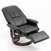 masazne kreslo fit cierne s vyhrievanim a integrovanou opierkou noh otocne polohovatelne
