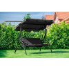 zahradna hojdacka 3 miestna cierna gardenrelax 180cm novinka