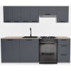kuchynska linka antracit rovna fox 220