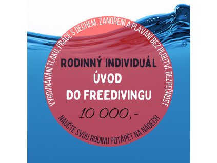 Rodinný Úvod do Freedivingu - individuální kurz
