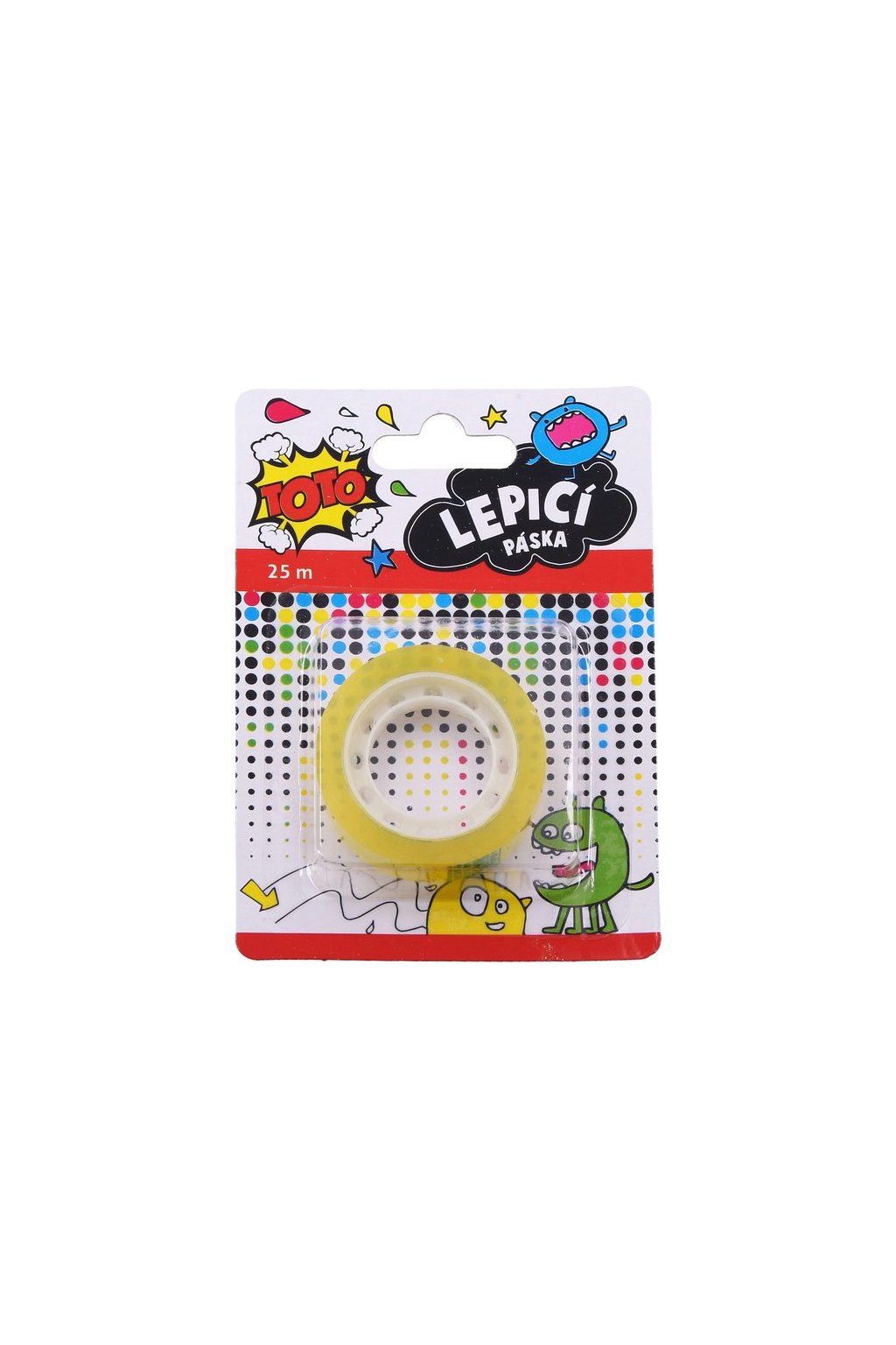 Lepící páska 12mm x 25m blister, TOTO, W834510