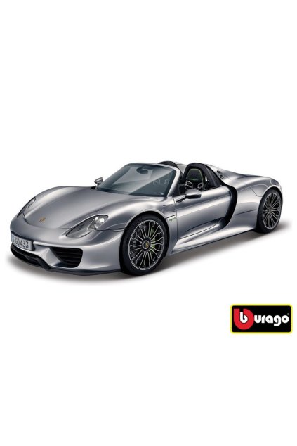 Bburago 1:24 Porsche 918 Spyder Metallic Grey, Bburago, W007343