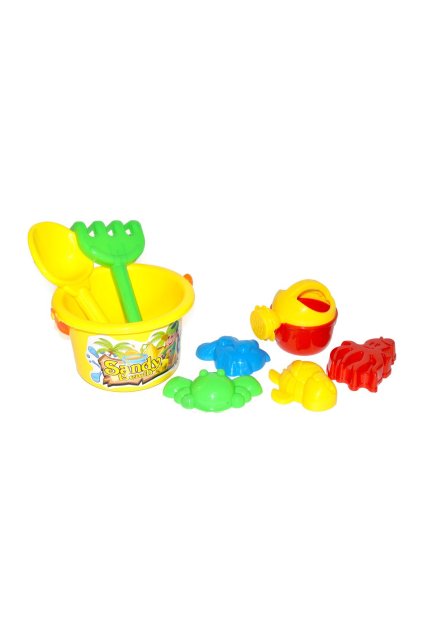 Set na písek 8 ks - žlutá/modrá, Wiky, W116641