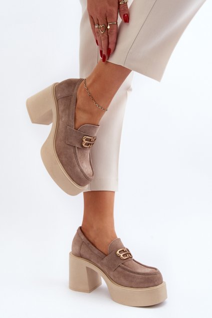 Polobotky na podpatku model 193930 Step in style (Velikost 38)
