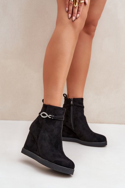 Boty na klínovém podpatku model 204672 Step in style (Velikost 39)
